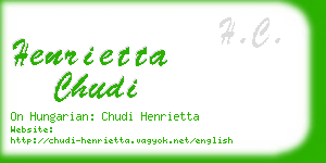 henrietta chudi business card